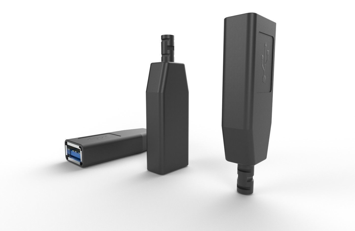 USB M8 Type A Female V2 Low-poly 3D model_23