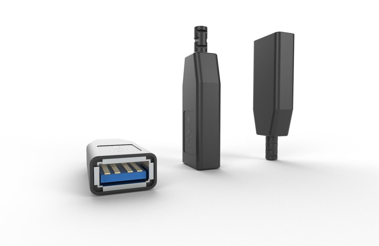 USB M8 Type A Female V2 Low-poly 3D model_21