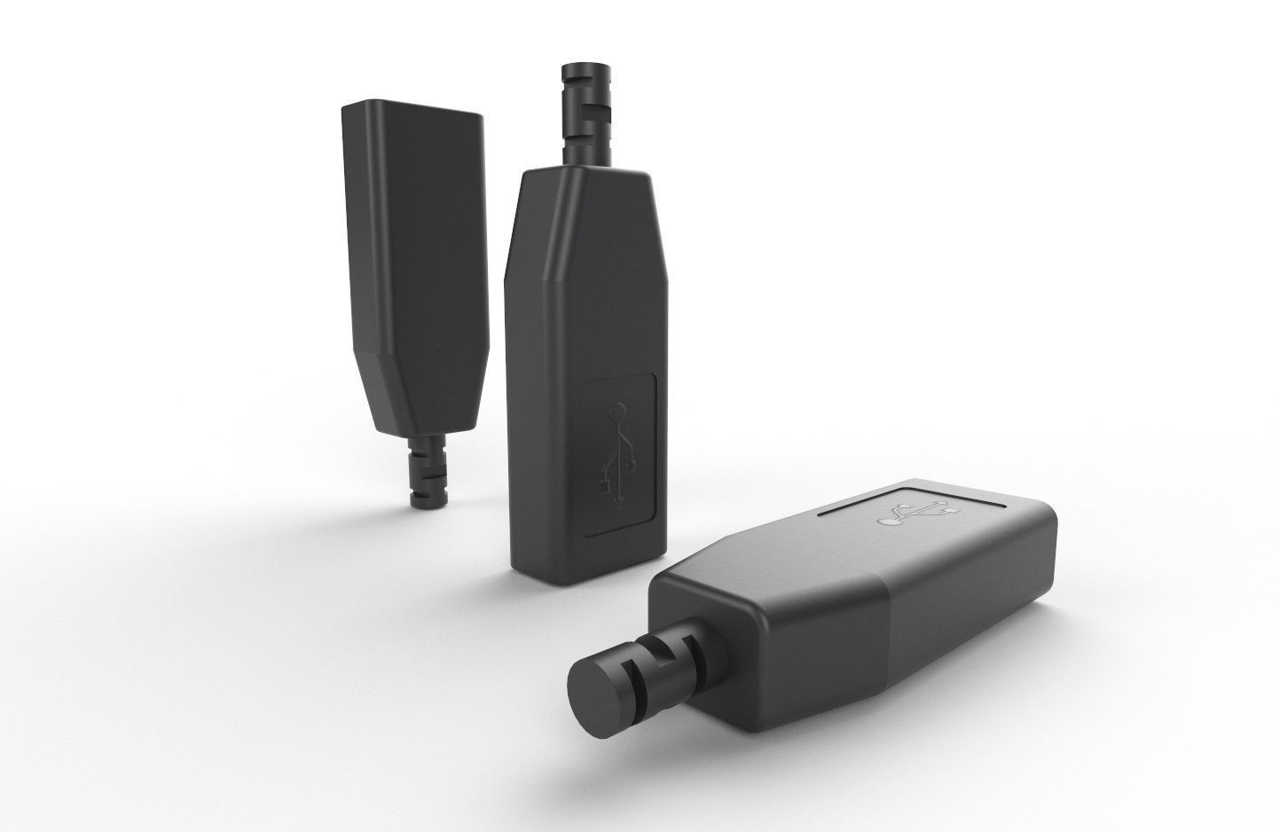 USB M8 Type A Female V2 Low-poly 3D model_14