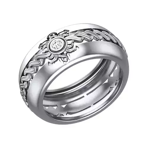Wedding ring with Celtic pattern