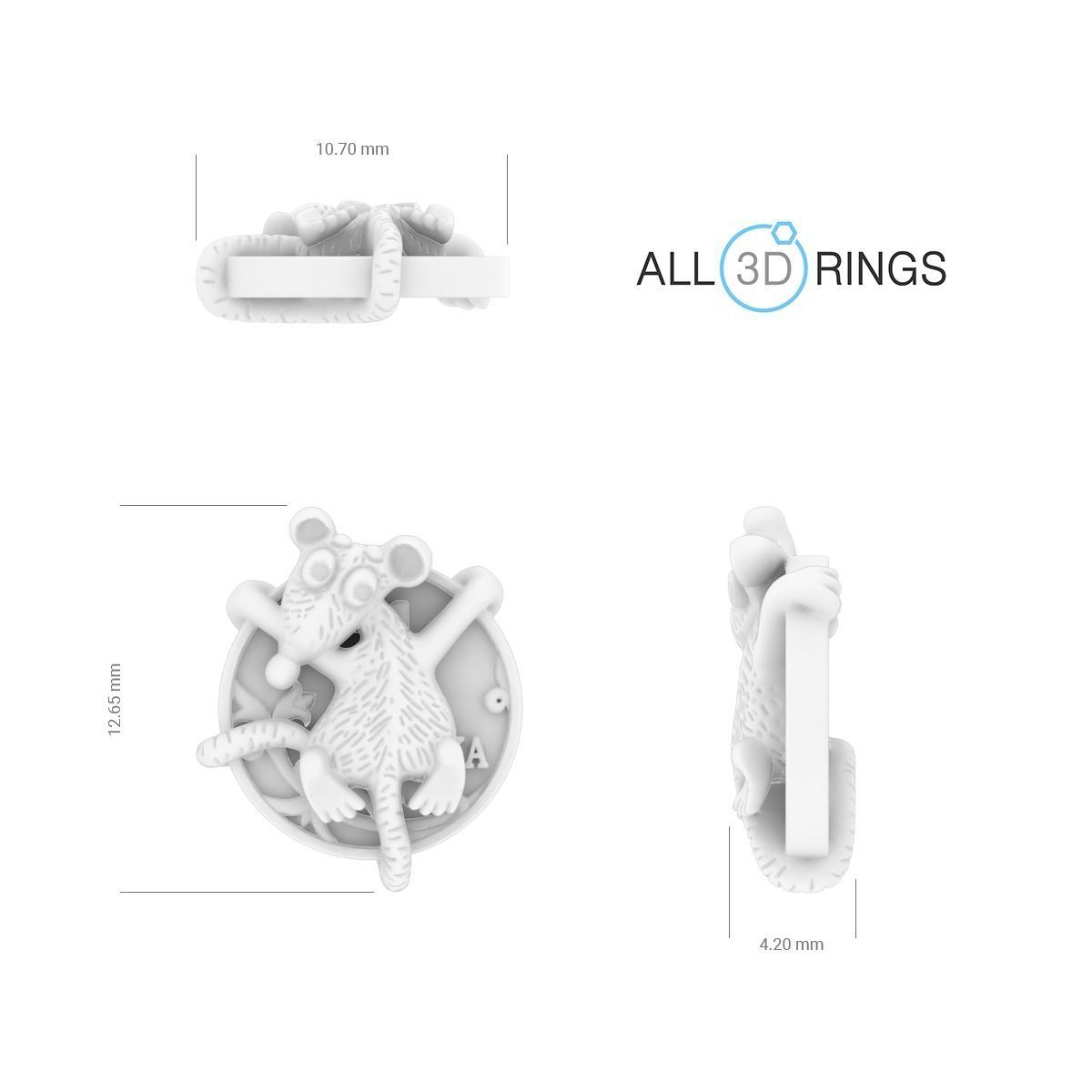 Coin mouse 3D print model_5