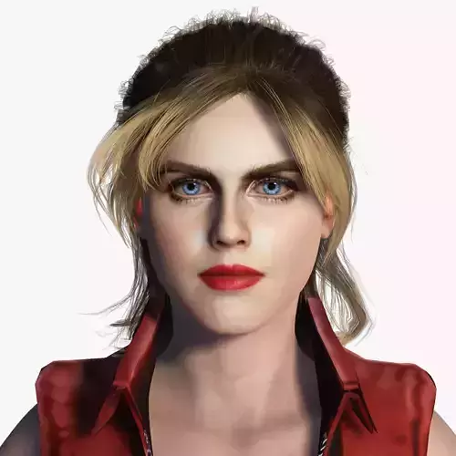 Alexandra Daddario 3D Rigged model ready for animation