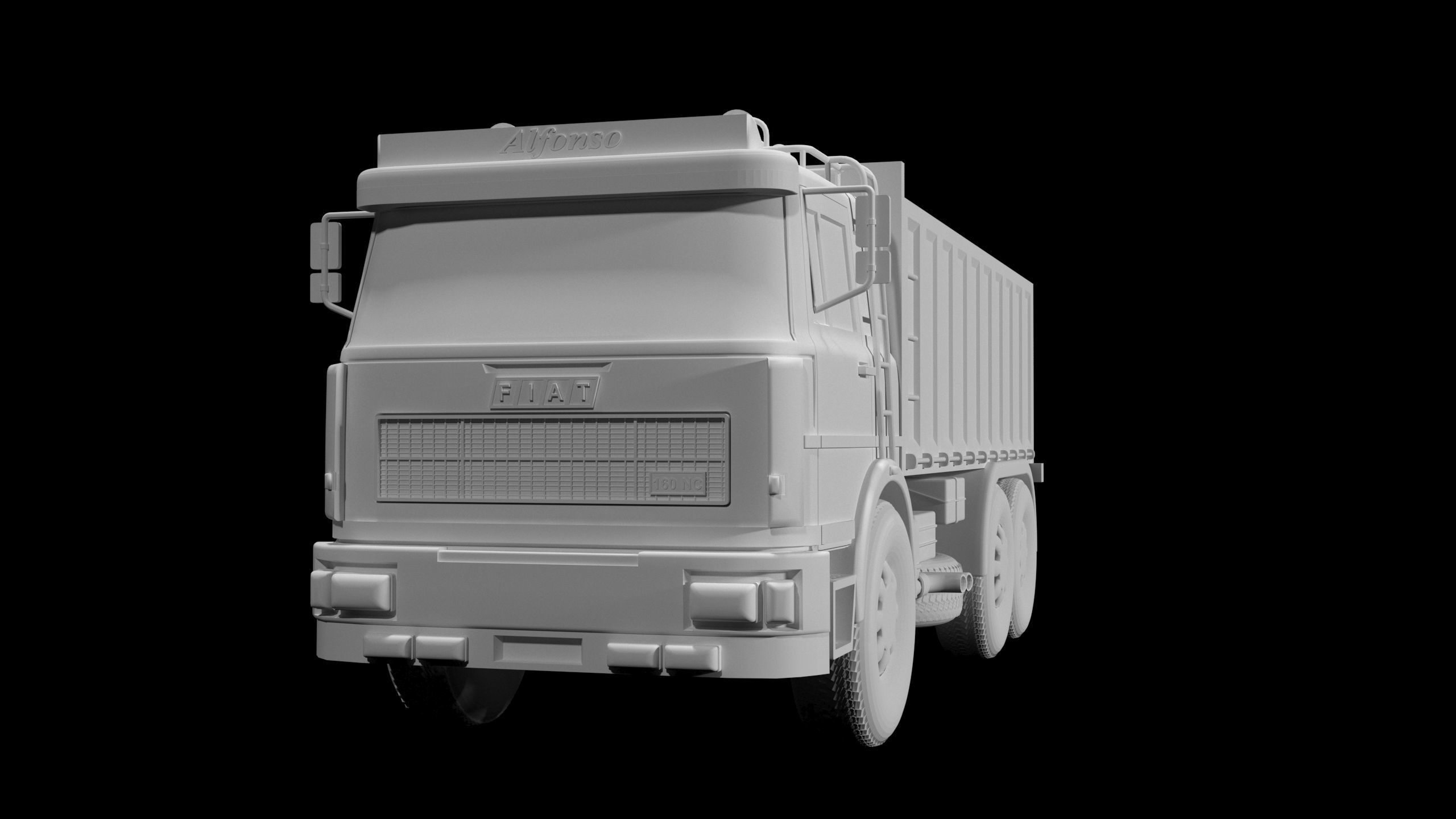 FIAT truck 160 3D print model_6