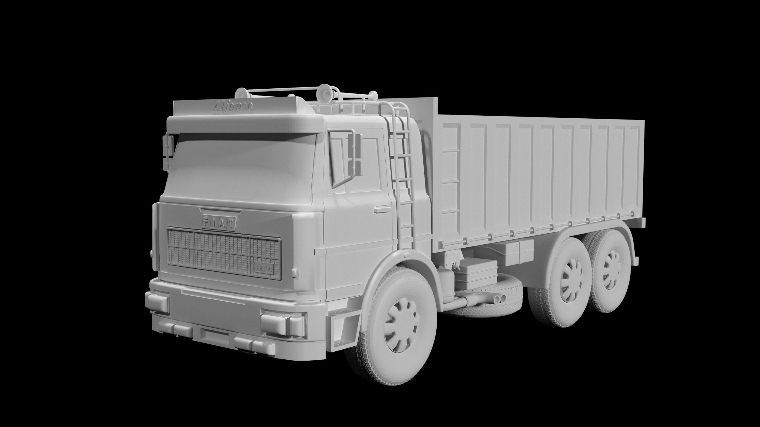 FIAT truck 160 3D print model_1
