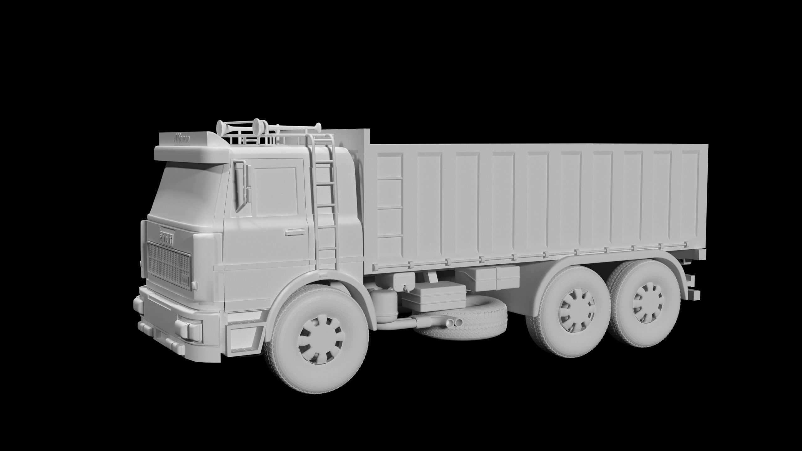 FIAT truck 160 3D print model_2
