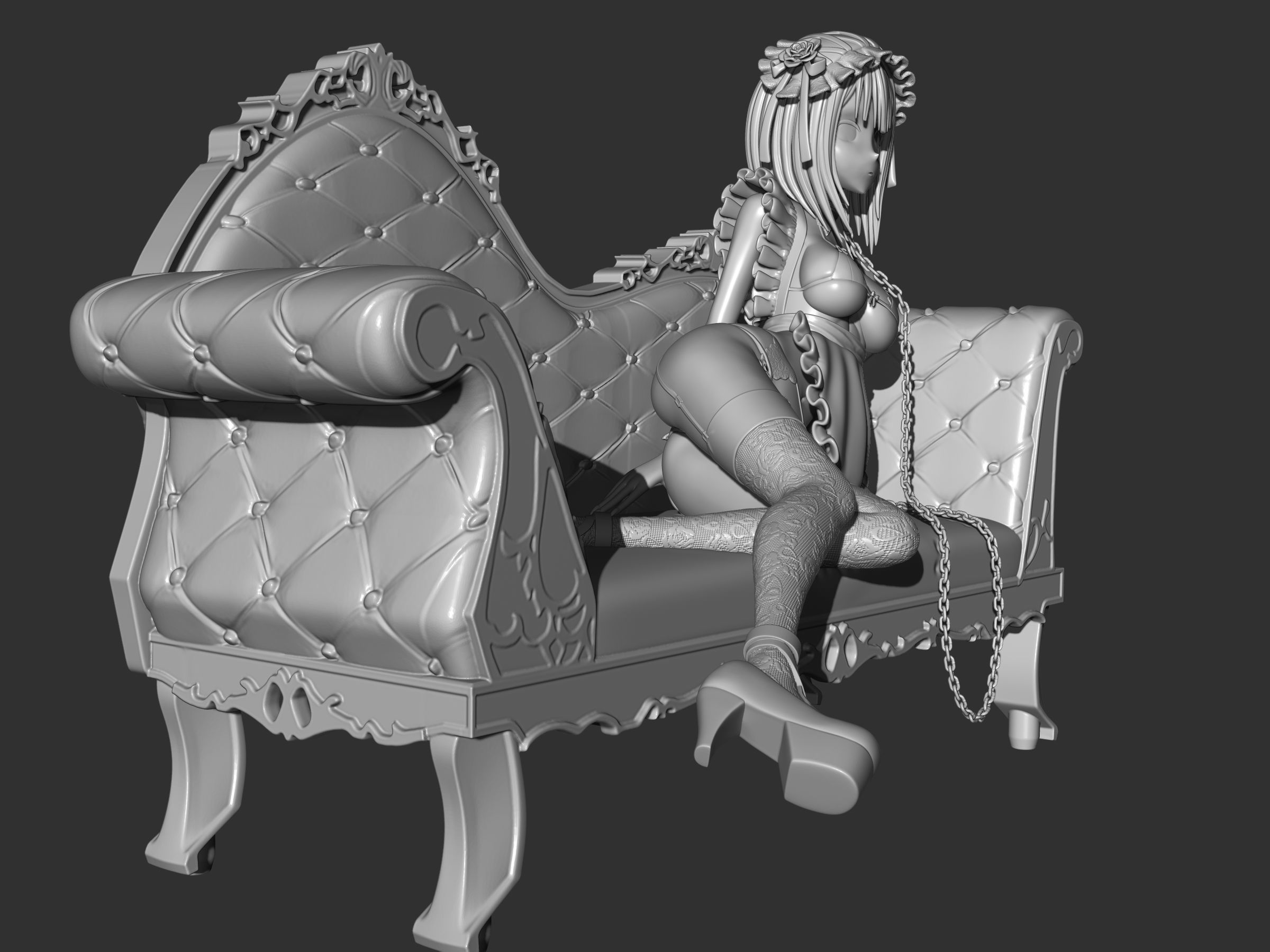 Marin shizuko cosplay figure 3d  3D print model_11