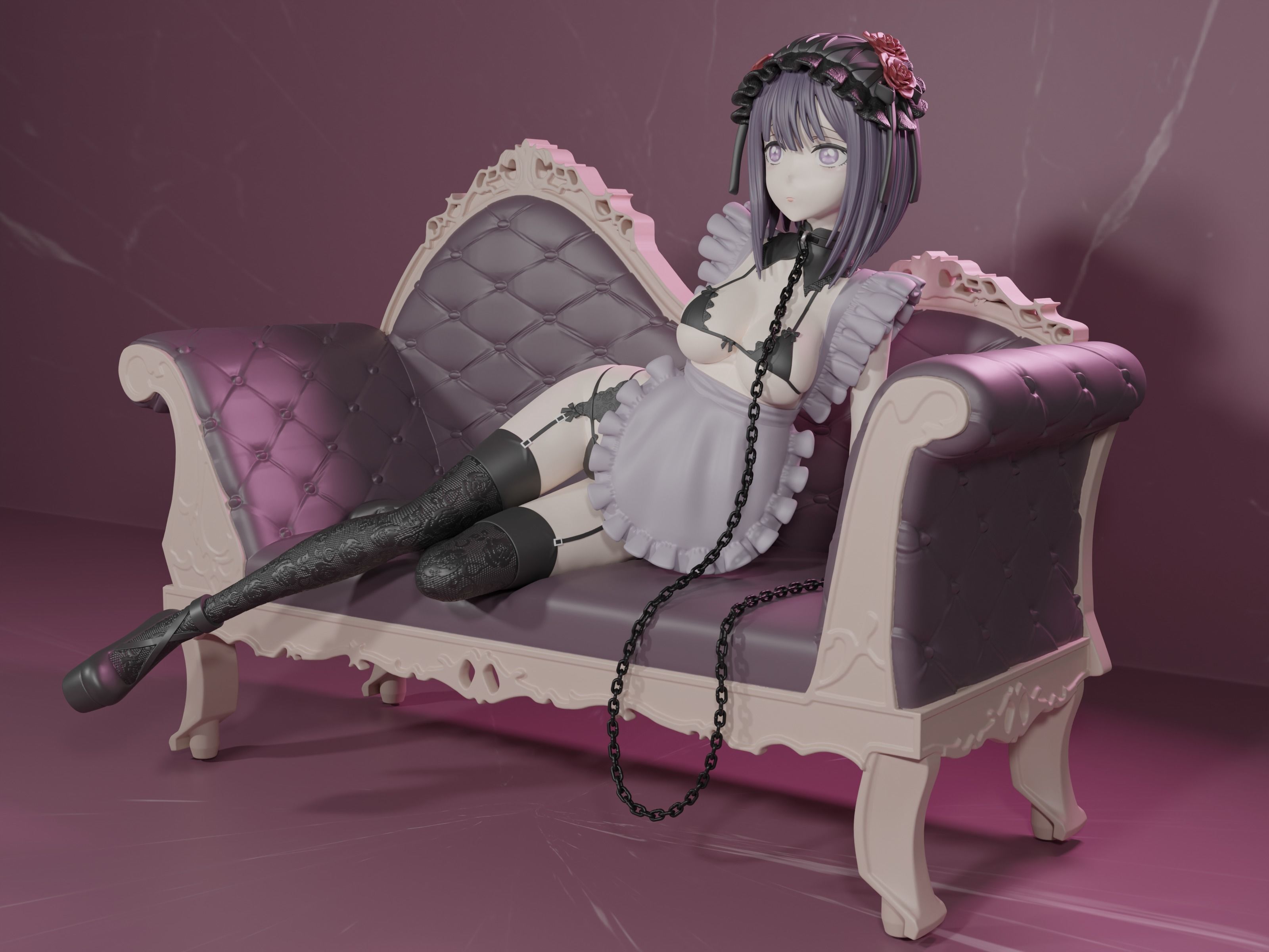 Marin shizuko cosplay figure 3d  3D print model_4