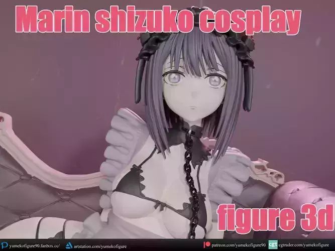 Marin shizuko cosplay figure 3d  3D print model