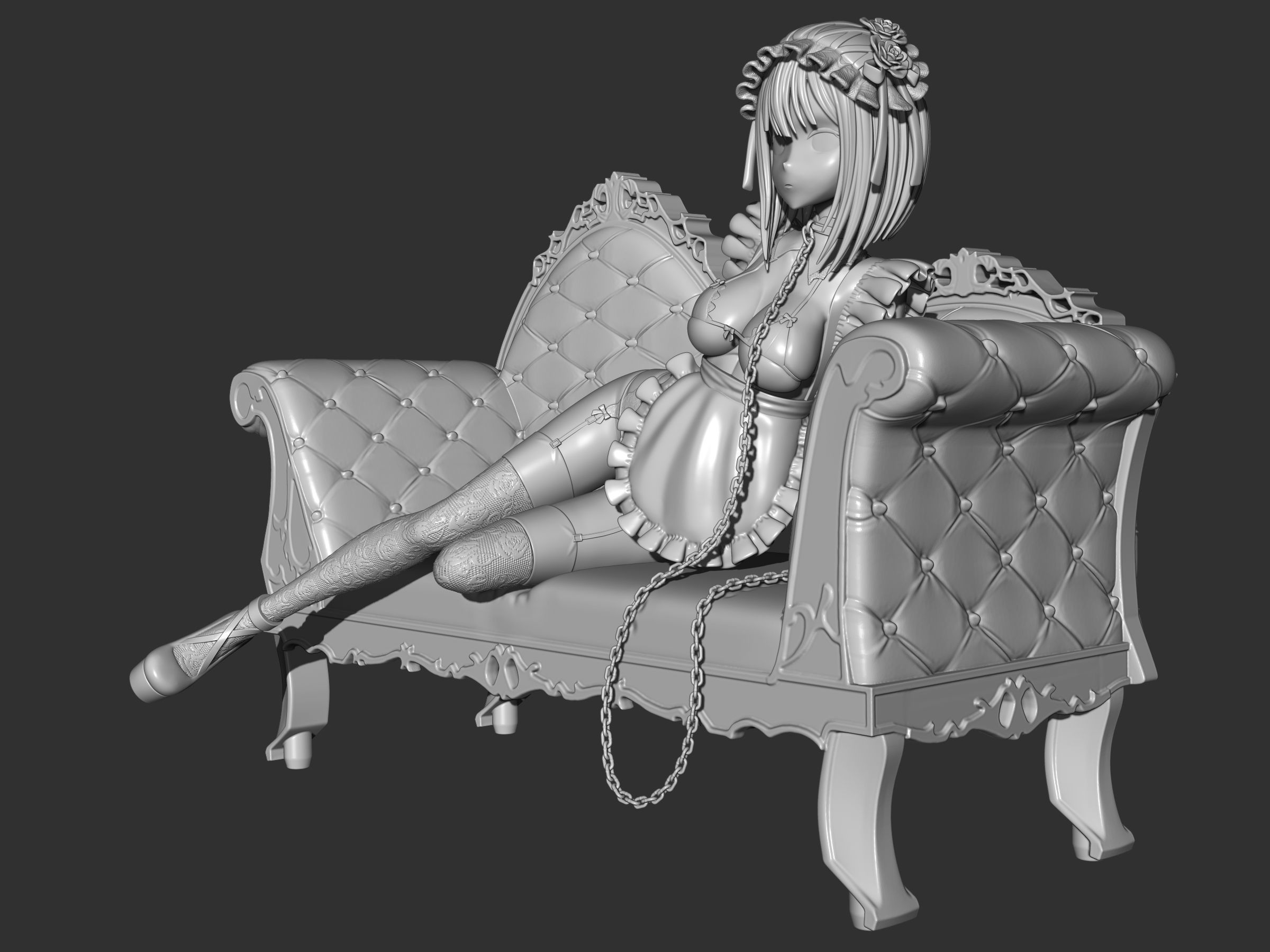Marin shizuko cosplay figure 3d  3D print model_13