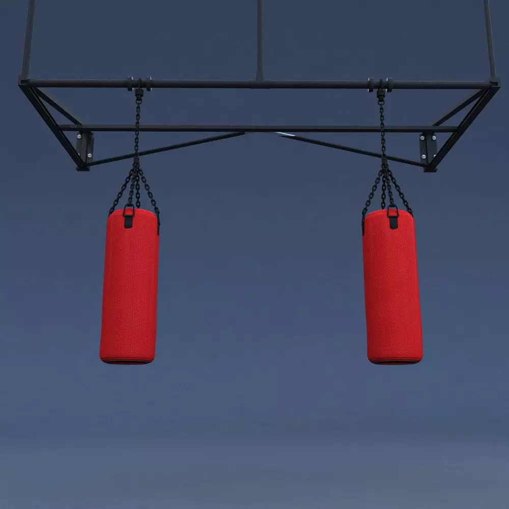 Boxing punching bag lowpoly 3d model 3D model
