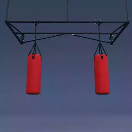 Boxing punching bag lowpoly 3d model   3D model