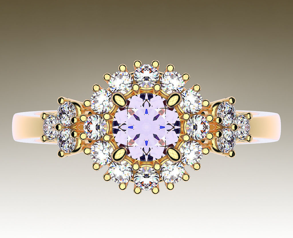 Ring Aster 3D print model_4