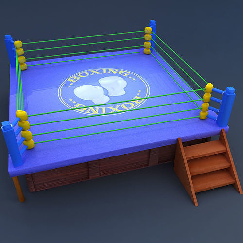 Boxing ring lowpoly 3d model 3D model