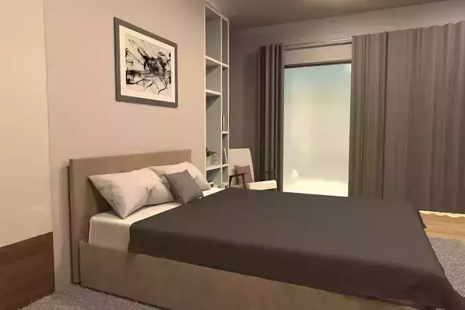 Bedroom Interior Scene - Keyshot 11