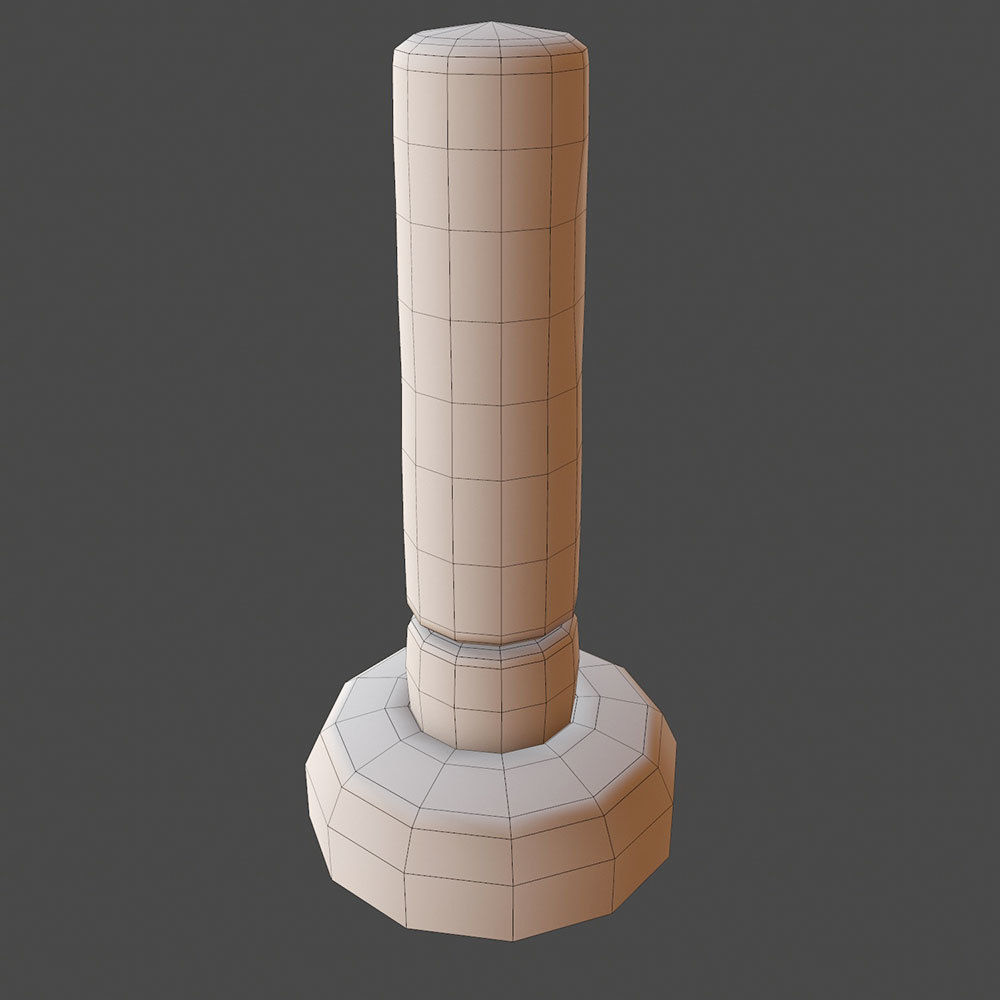 Boxing punching bag lowpoly 3d model Low-poly 3D model_3