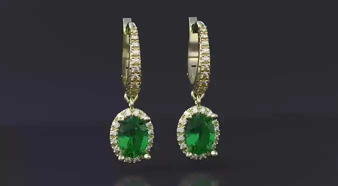  Earrings with oval stones