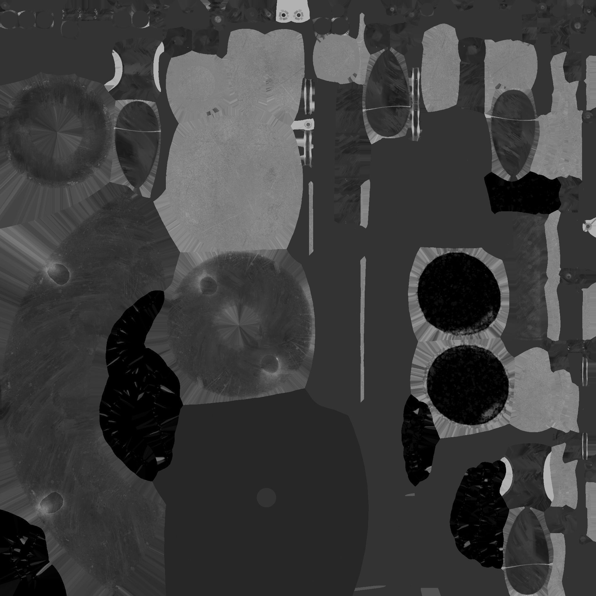 Brain Robot G06 Golden - SciFi Character Design Low-poly 3D model_27