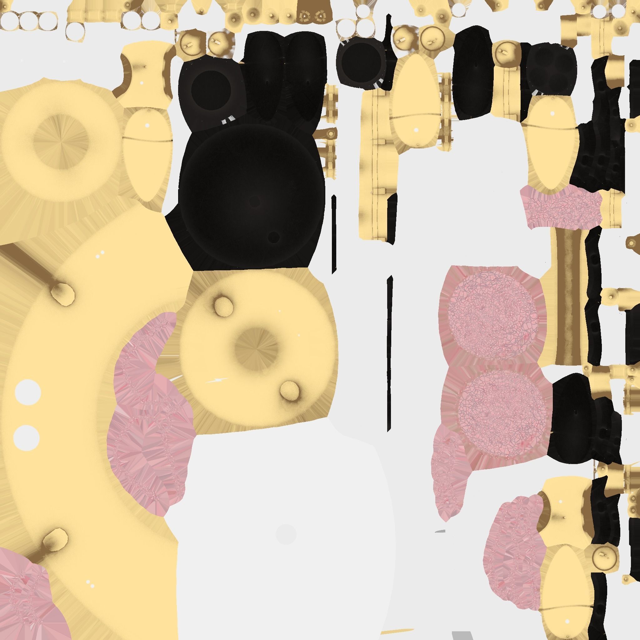 Brain Robot G06 Golden - SciFi Character Design Low-poly 3D model_21