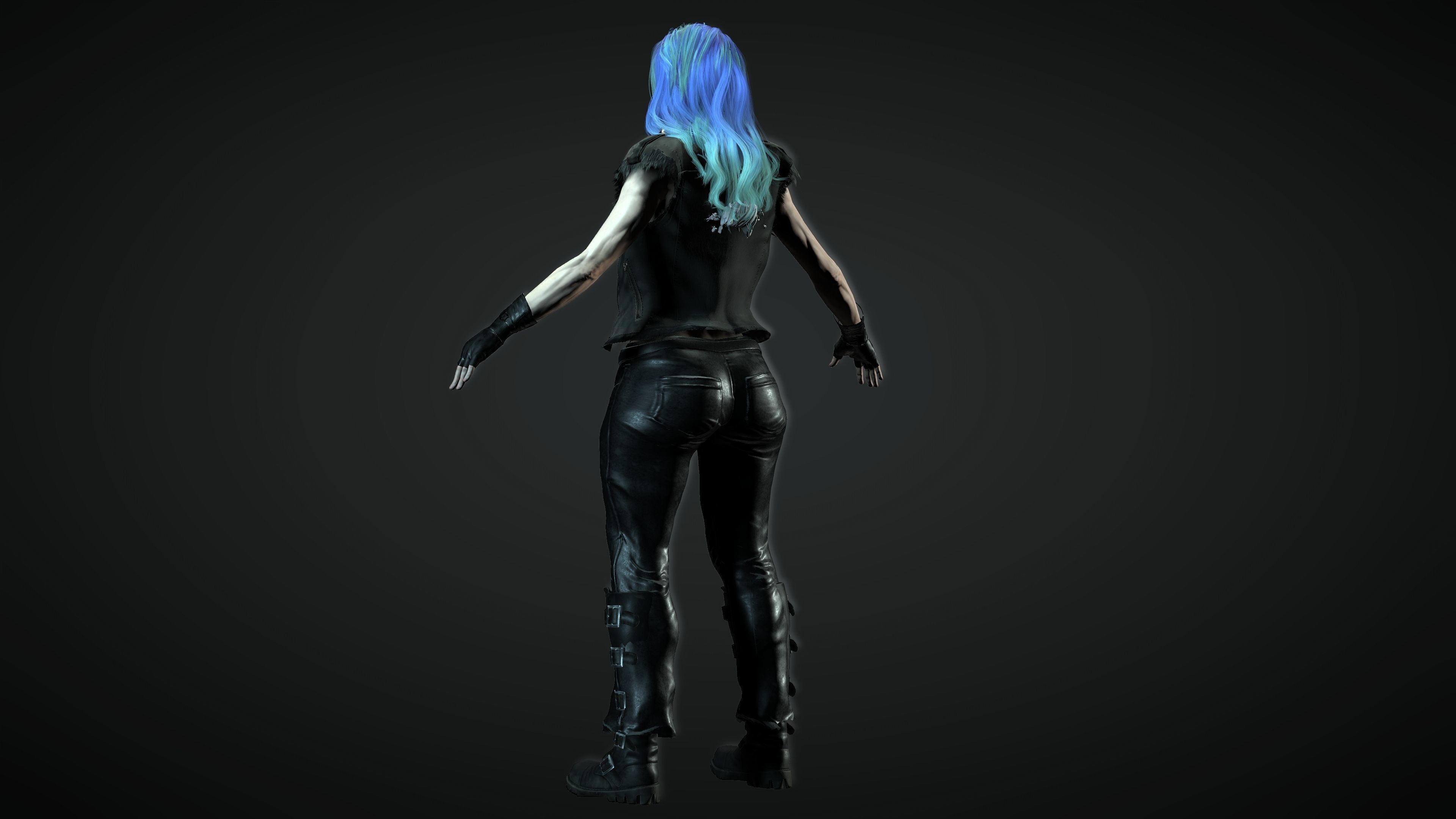 Alissa White Gluz  Low-poly 3D model_2