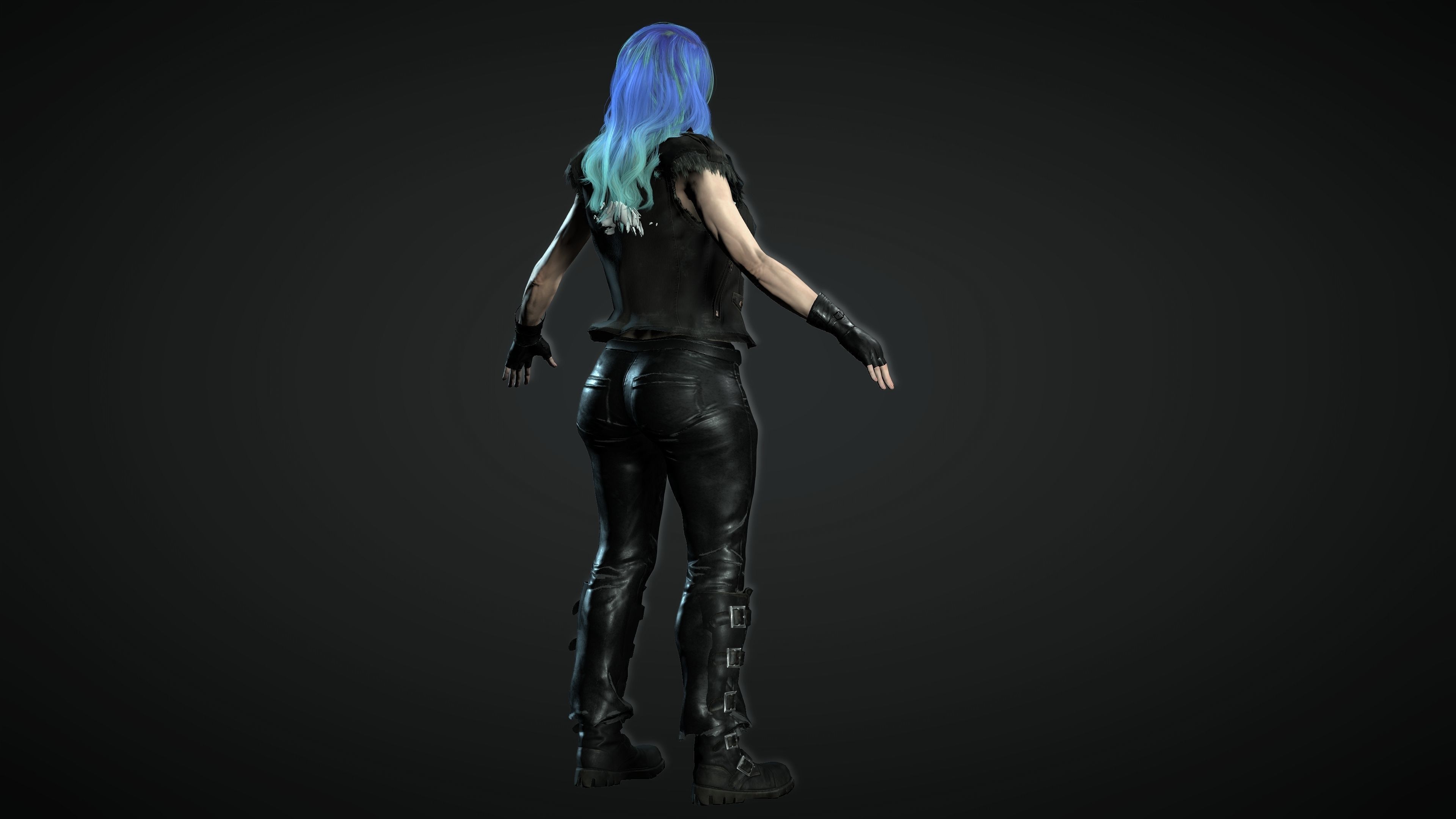 Alissa White Gluz  Low-poly 3D model_3