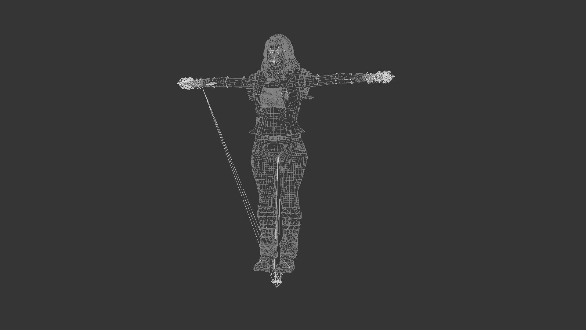Alissa White Gluz  Low-poly 3D model_6