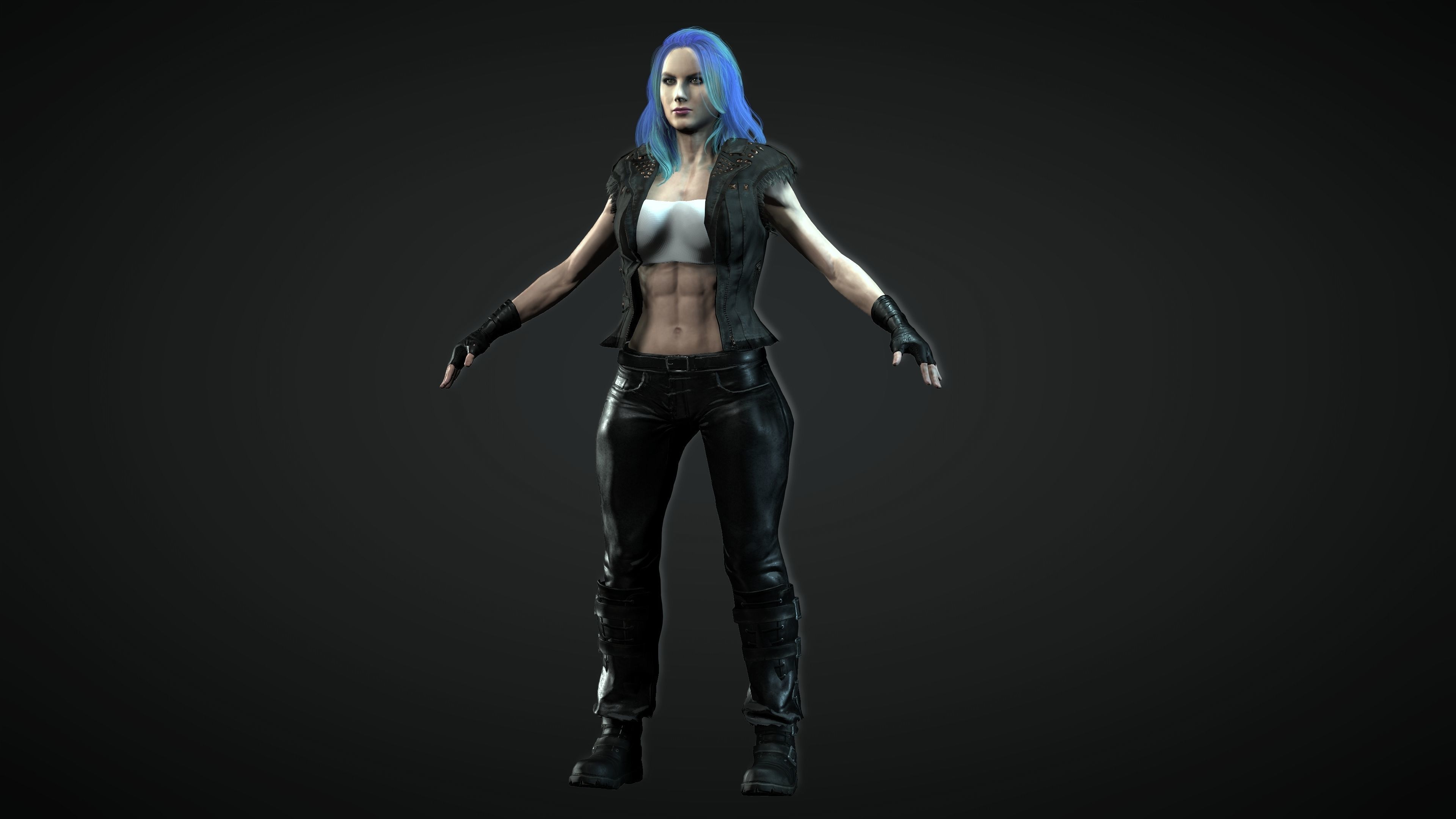 Alissa White Gluz  Low-poly 3D model_1