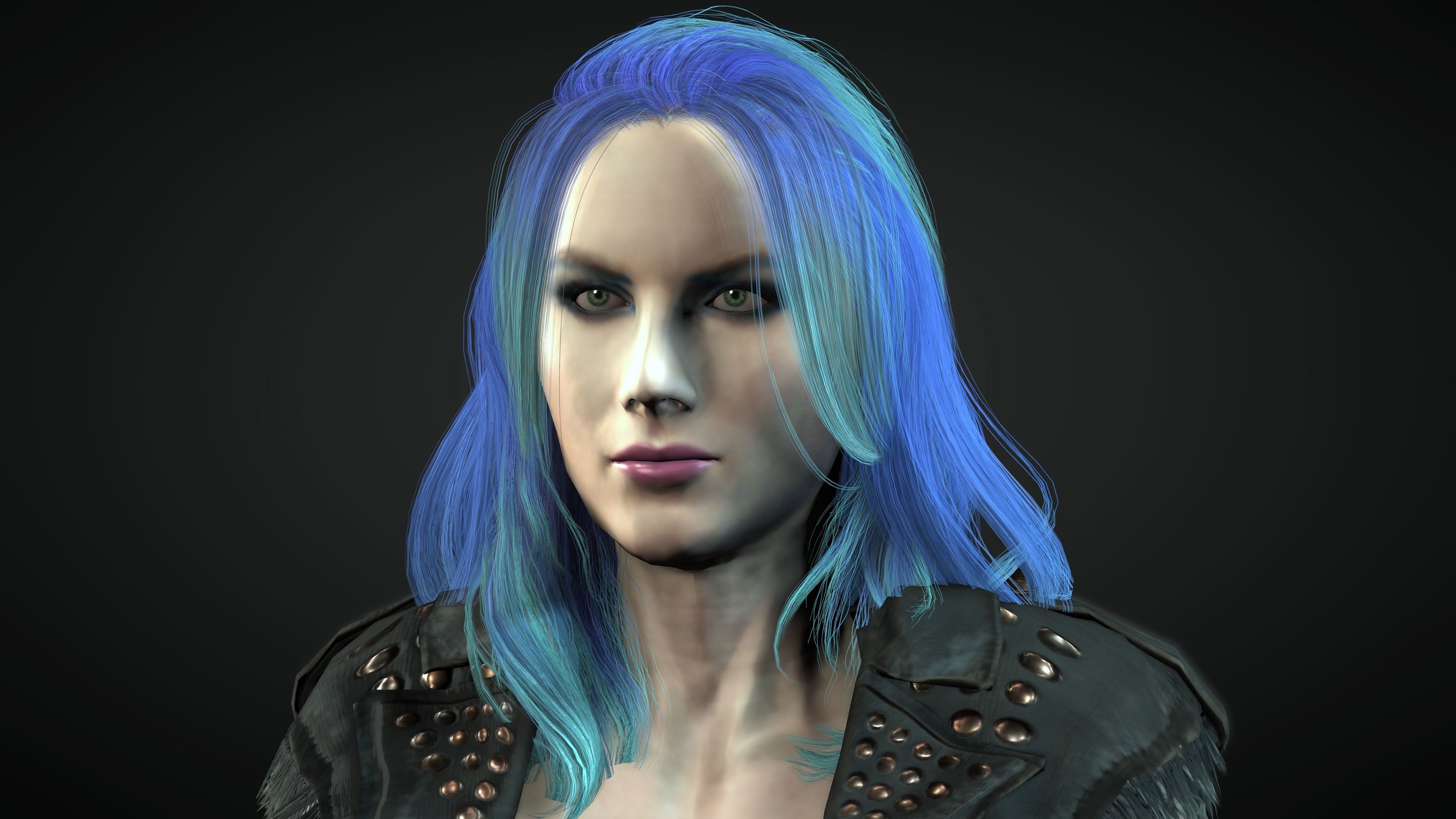 Alissa White Gluz  Low-poly 3D model_5
