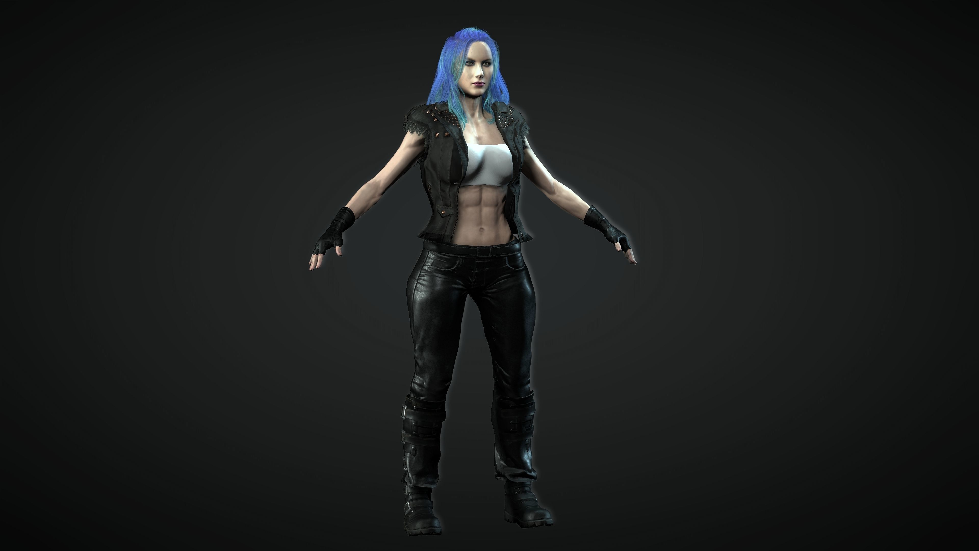 Alissa White Gluz  Low-poly 3D model_4