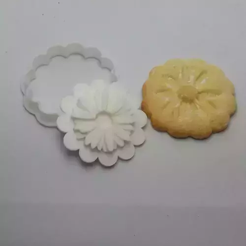 Cookie cutter with marker Daisy 3D print model
