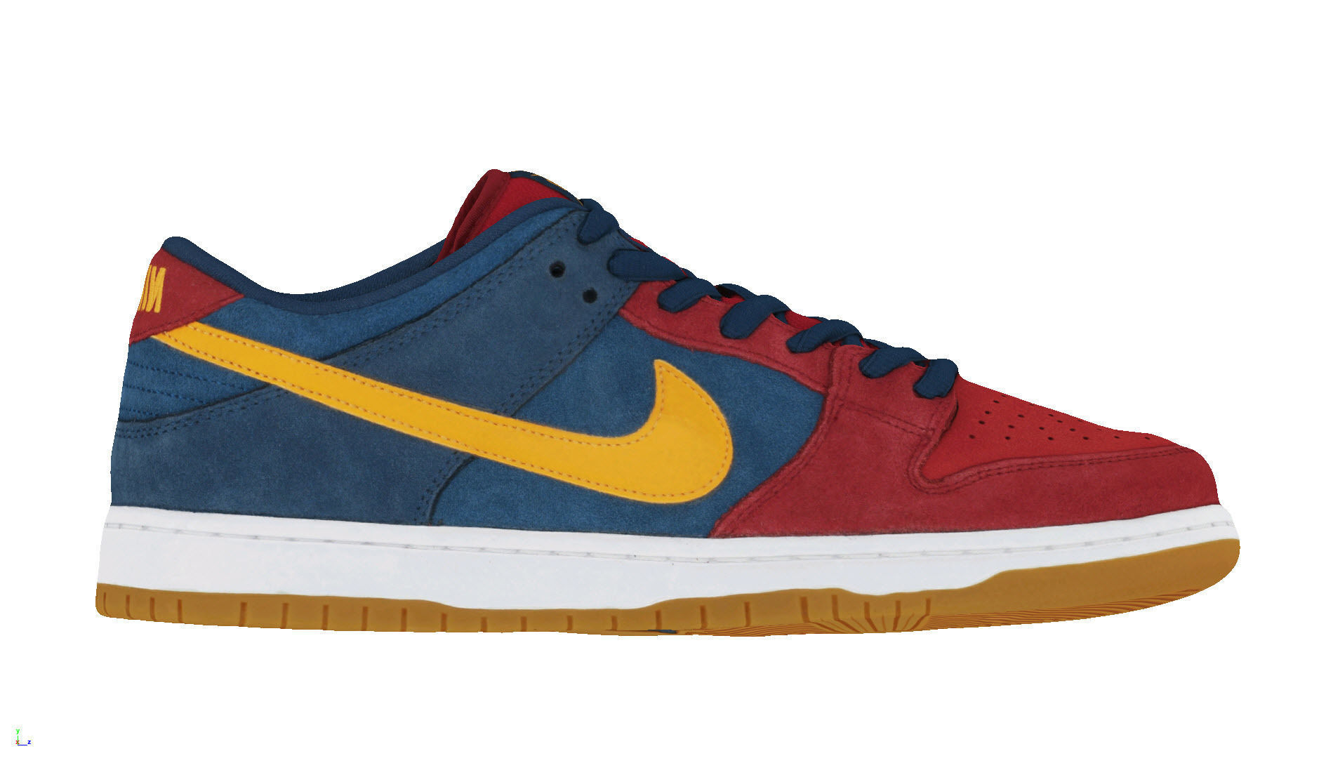 Nike air jordan 1 SB Dunk Low Barcelona 3D model_1