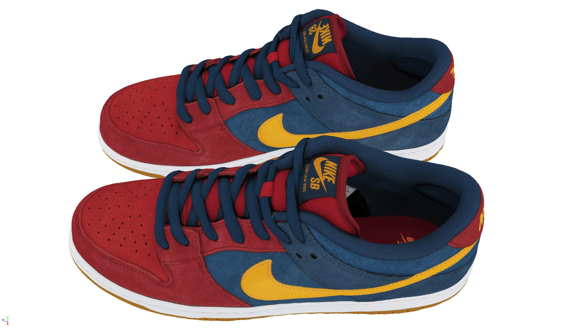 Nike air jordan 1 SB Dunk Low Barcelona 3D model_3