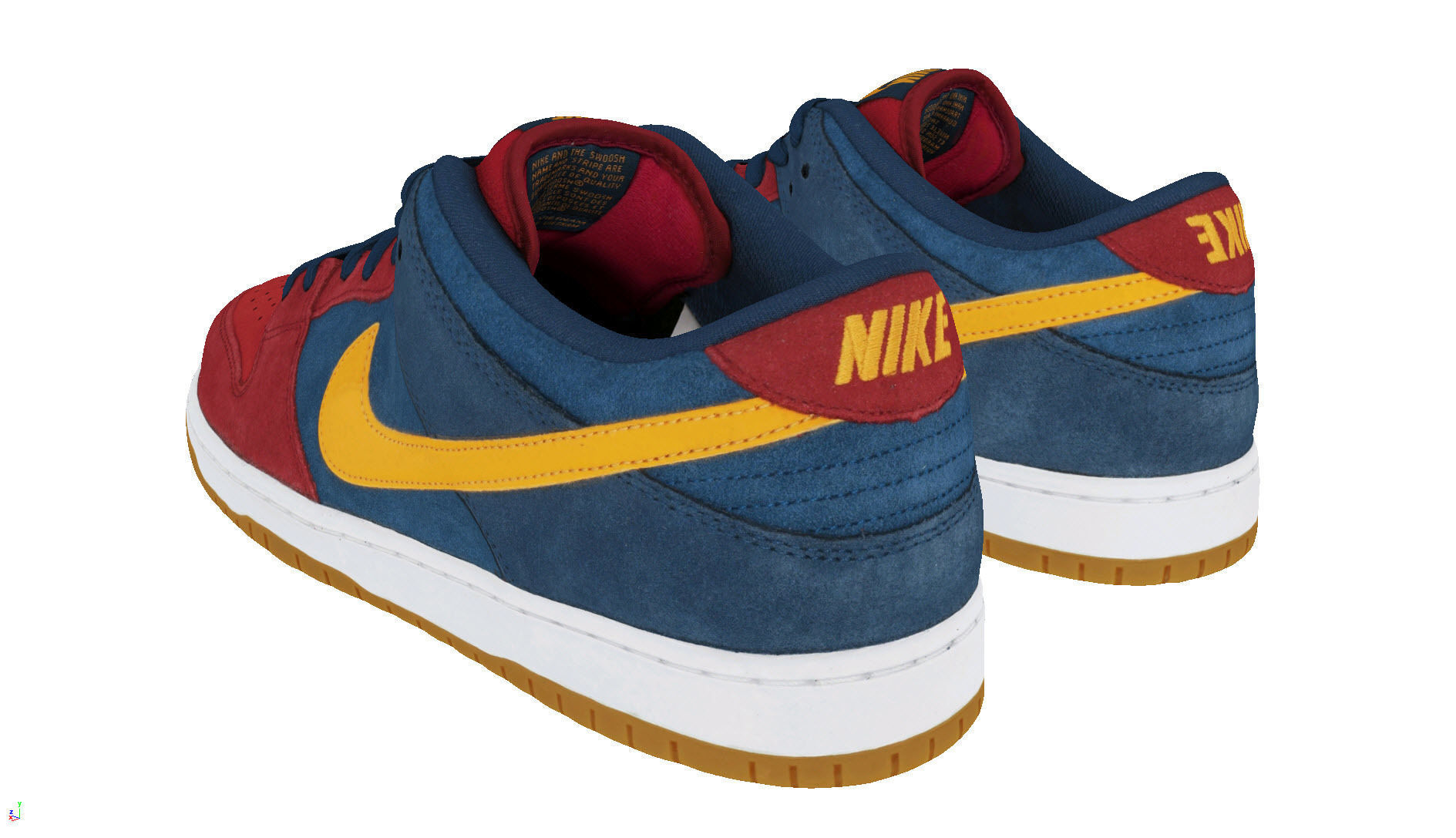 Nike air jordan 1 SB Dunk Low Barcelona 3D model_4