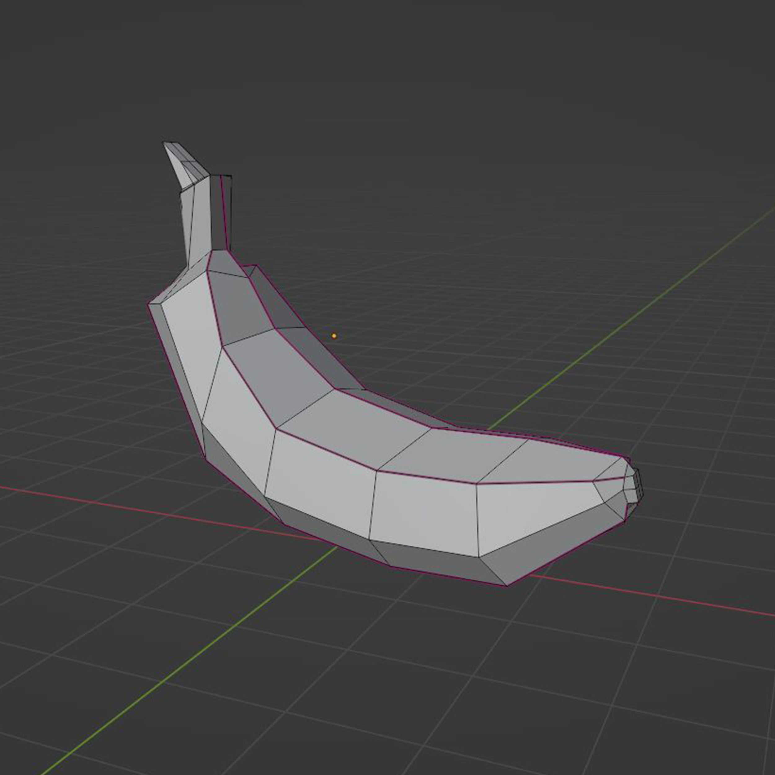 ripe yellow green banana fruit Low-poly 3D model_3