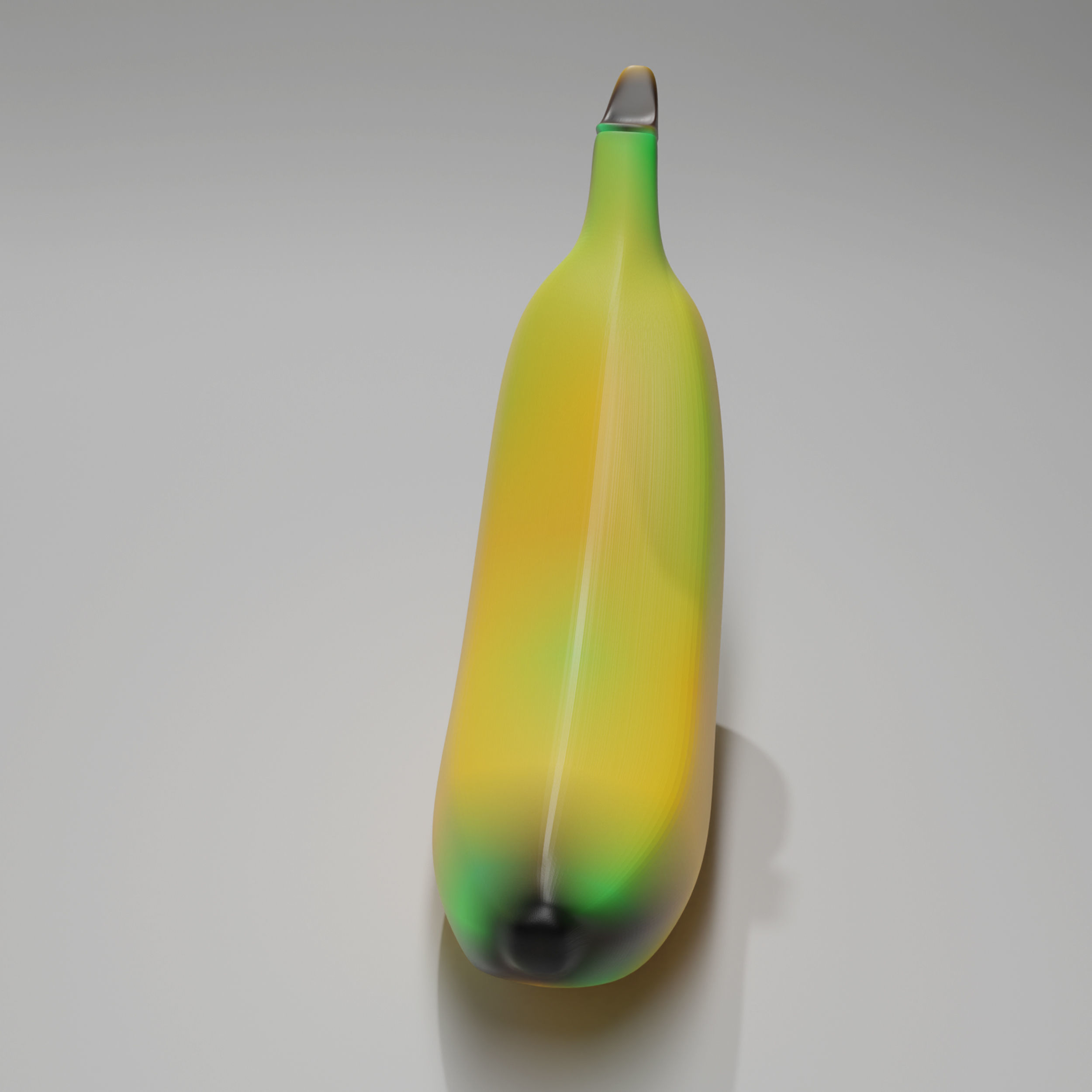 ripe yellow green banana fruit Low-poly 3D model_5