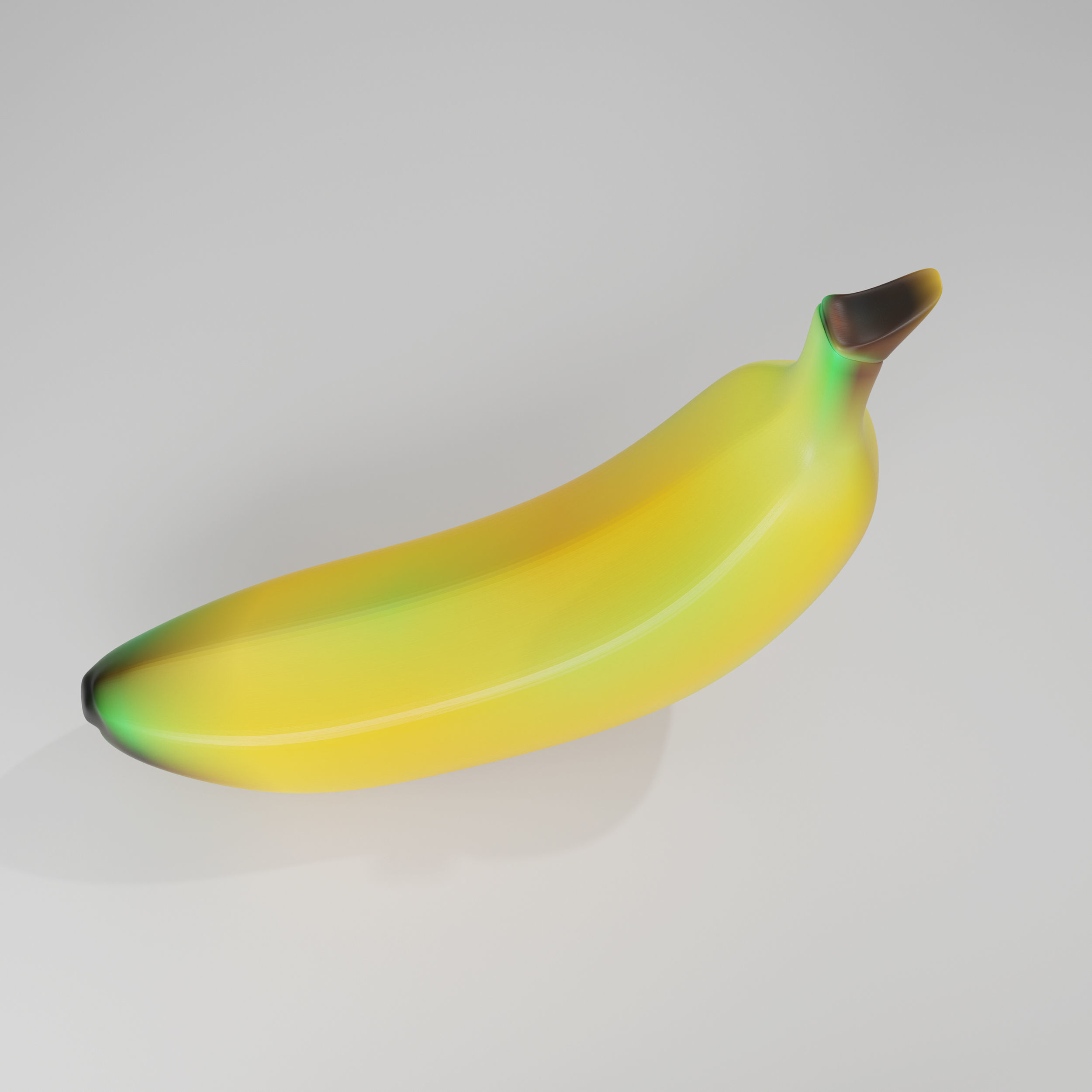 ripe yellow green banana fruit Low-poly 3D model_2