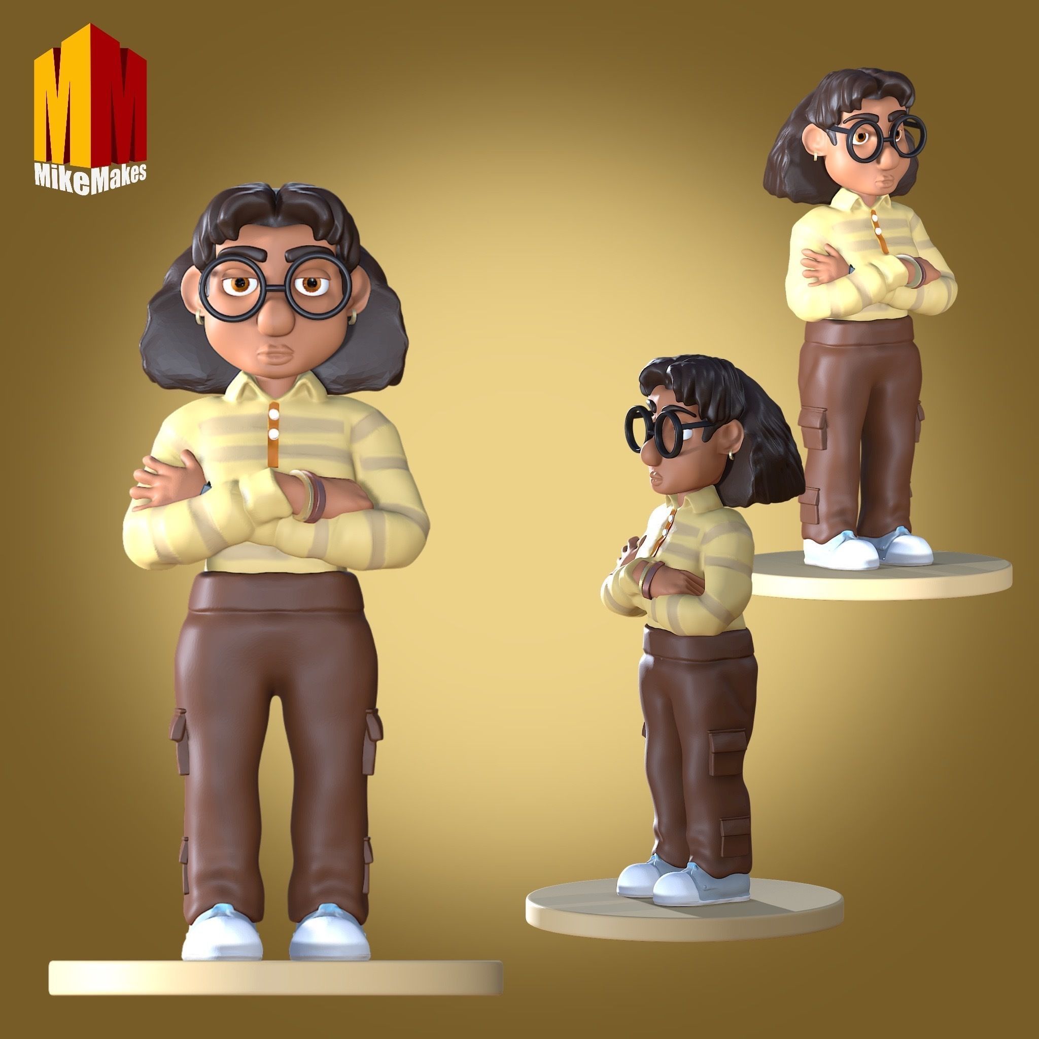 Turning Red Priya Figurine  3D print model_3