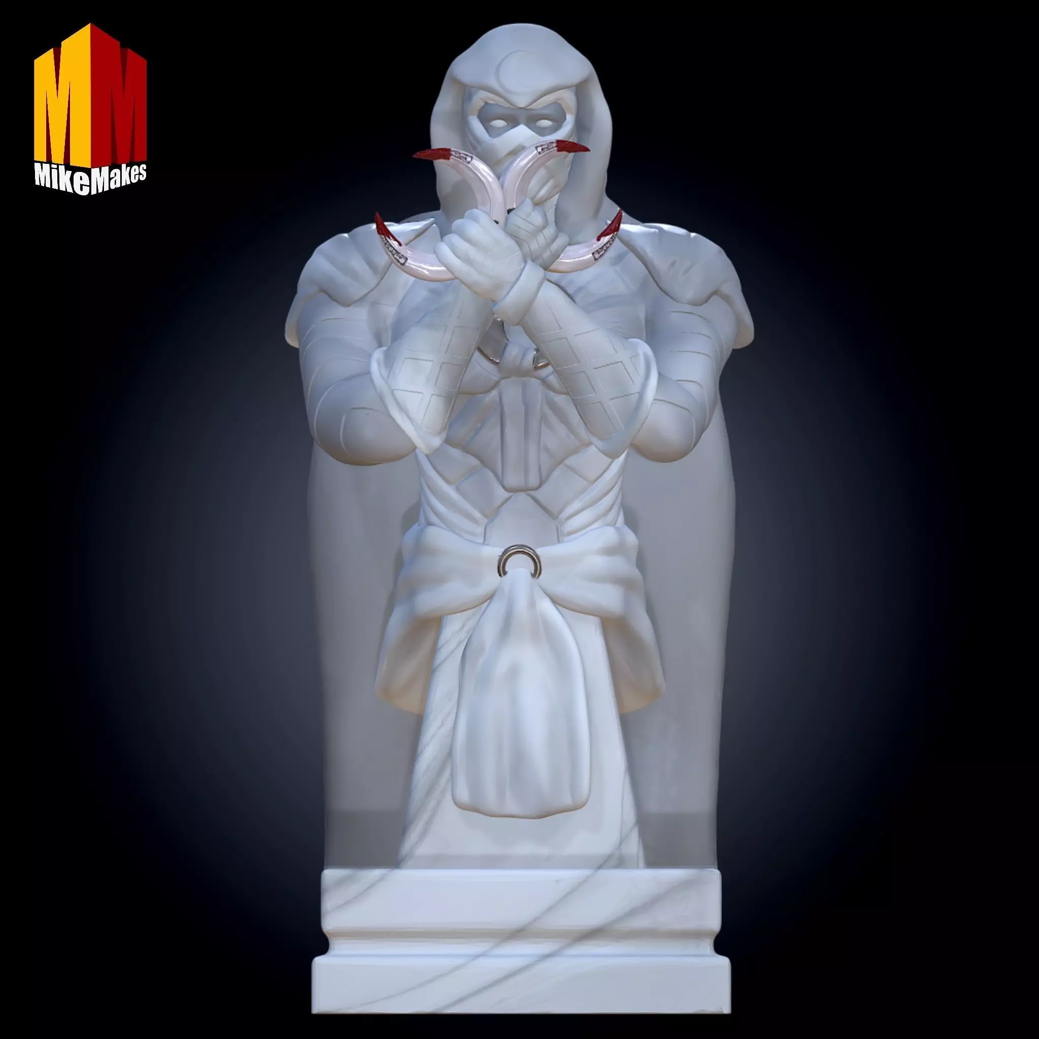 Moon Knight Bust Marvel Superhero 3D print model_0