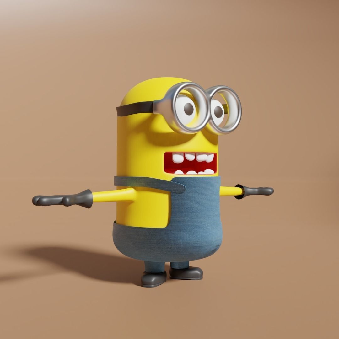 Minion 3d Model Low-poly 3D model_3
