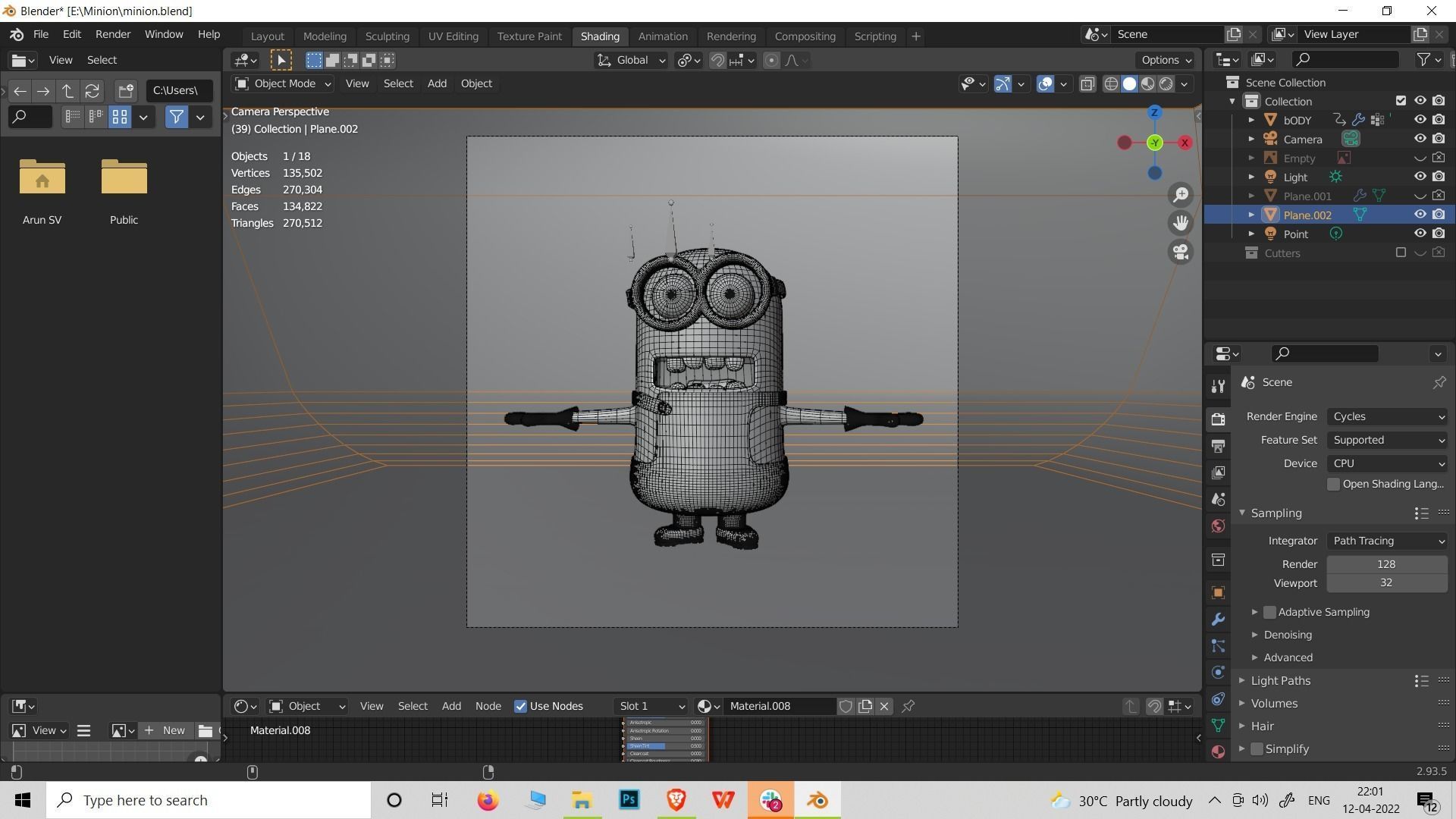 Minion 3d Model Low-poly 3D model_7