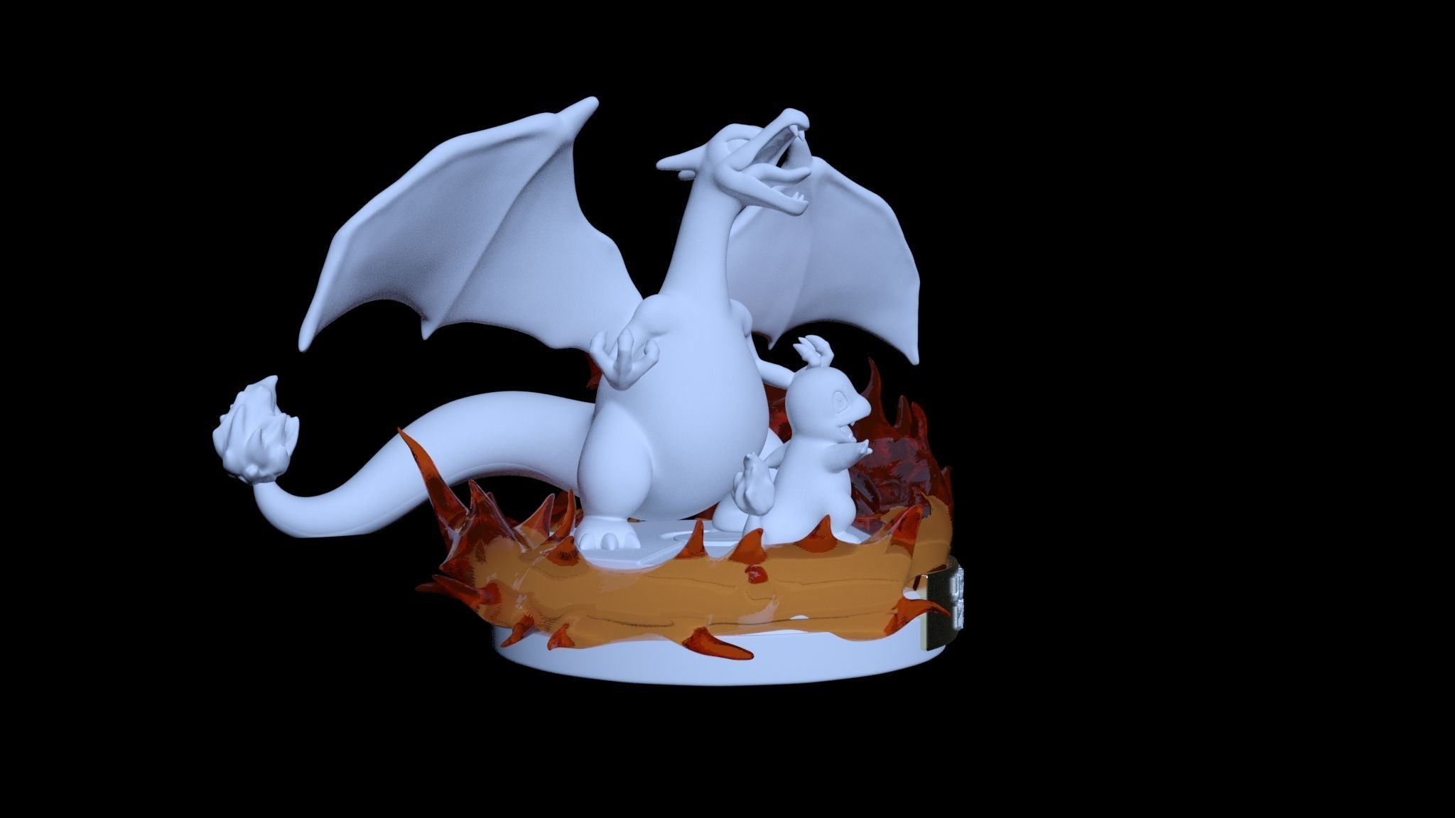 DIORAMA CHARIZARD POKEMON  3D print model_1