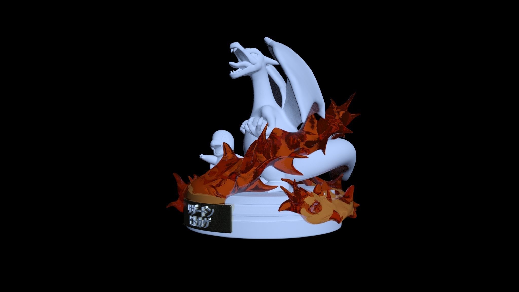 DIORAMA CHARIZARD POKEMON  3D print model_2