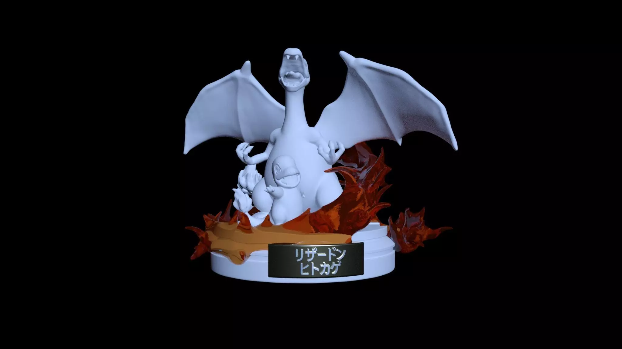 DIORAMA CHARIZARD POKEMON  3D print model_0