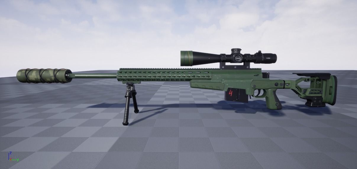 AXMC sniper riffle Low-poly 3D model_29