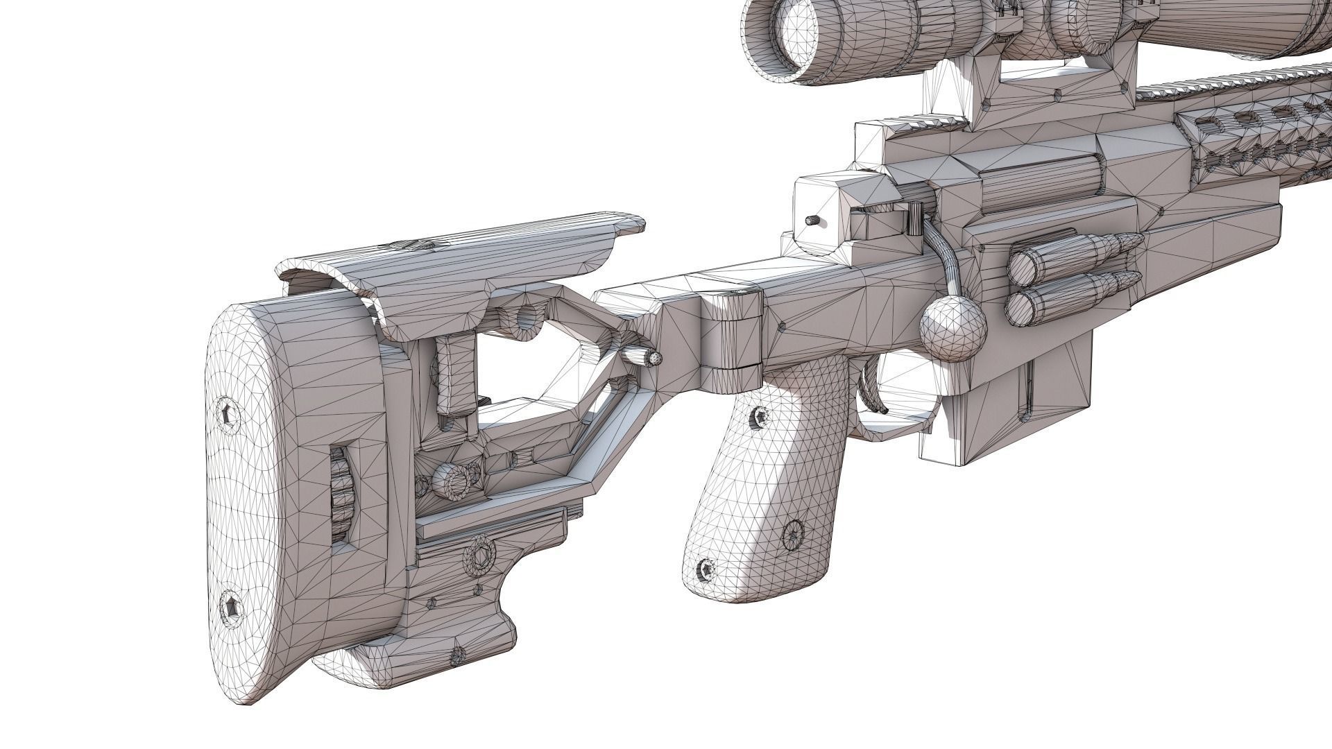 AXMC sniper riffle Low-poly 3D model_25
