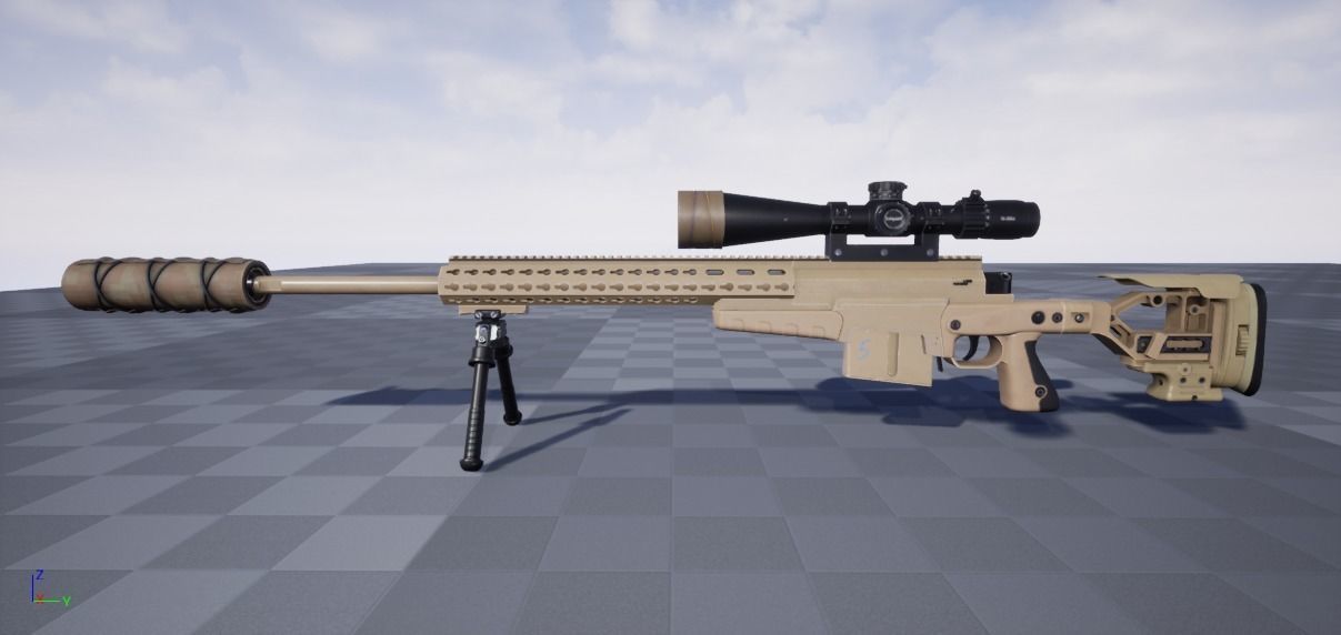 AXMC sniper riffle Low-poly 3D model_28