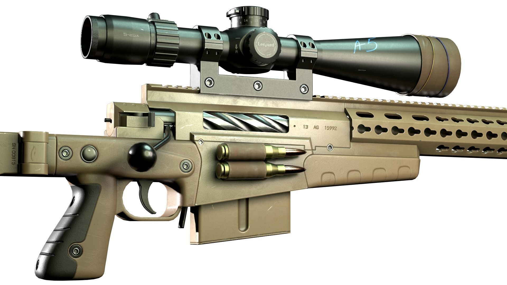 AXMC sniper riffle Low-poly 3D model_11