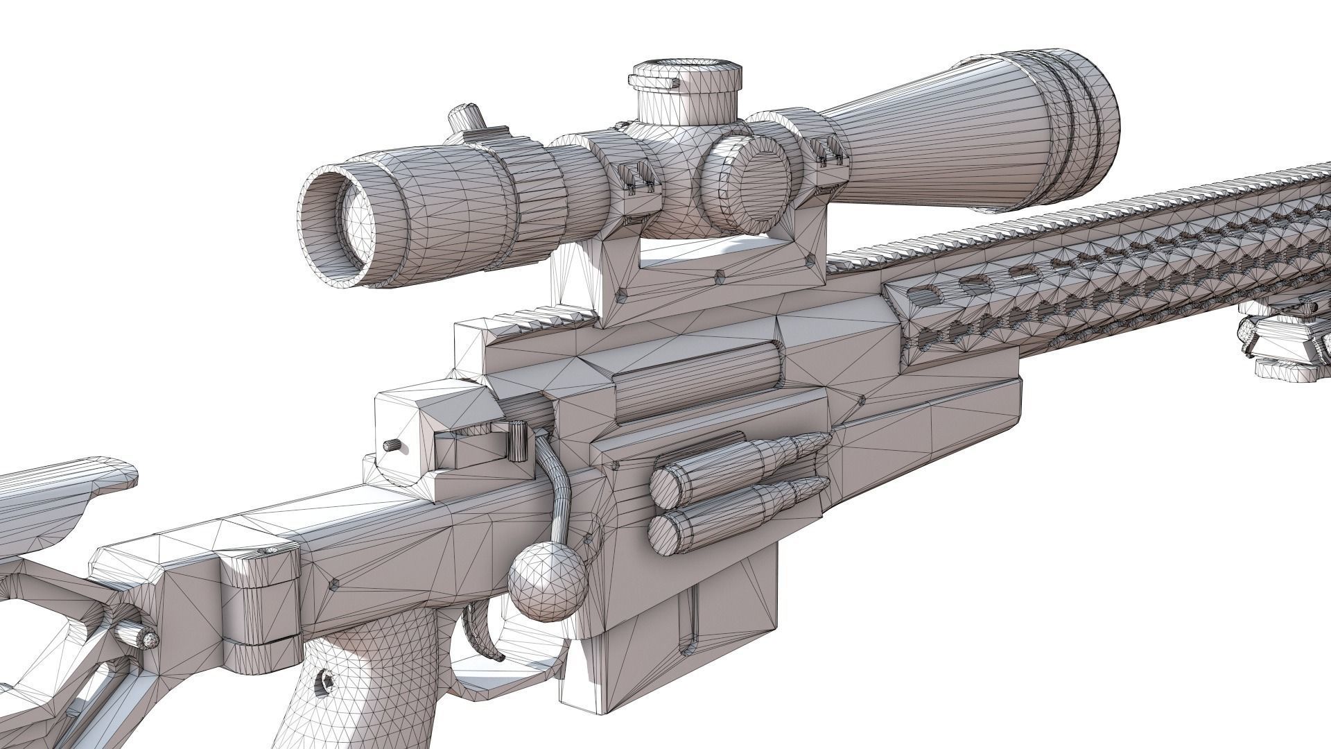 AXMC sniper riffle Low-poly 3D model_24