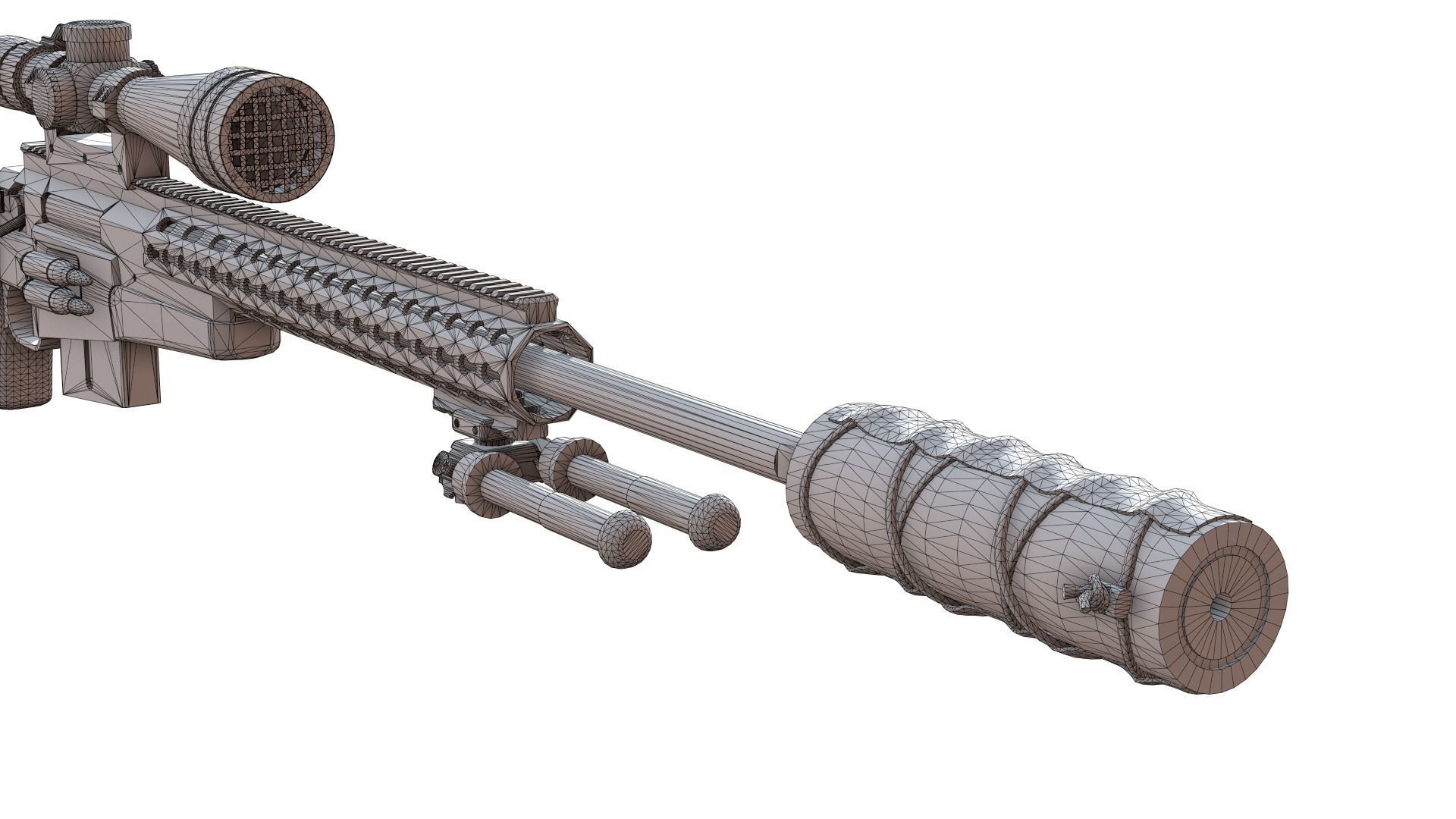 AXMC sniper riffle Low-poly 3D model_26