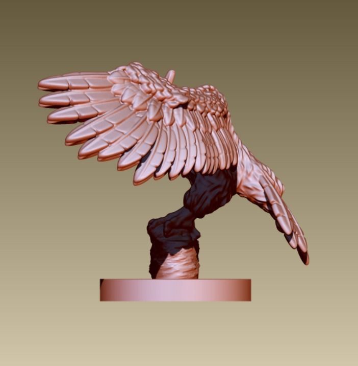 Owl bird 3D print model_3