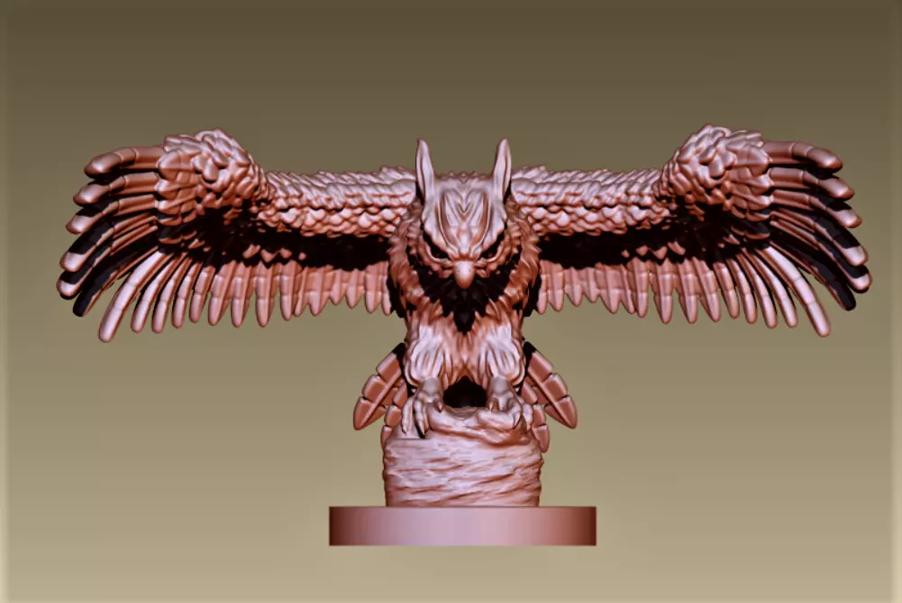 Owl bird 3D print model_0